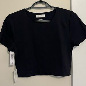 NWT Babaton Contour Crop Tee in Black
